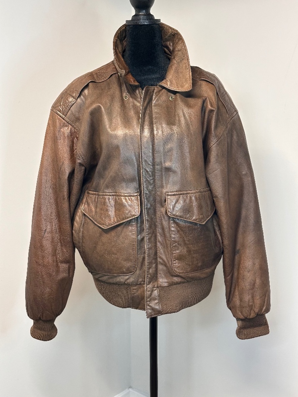 Vintage 80s Global Identity G-III Leather Bomber